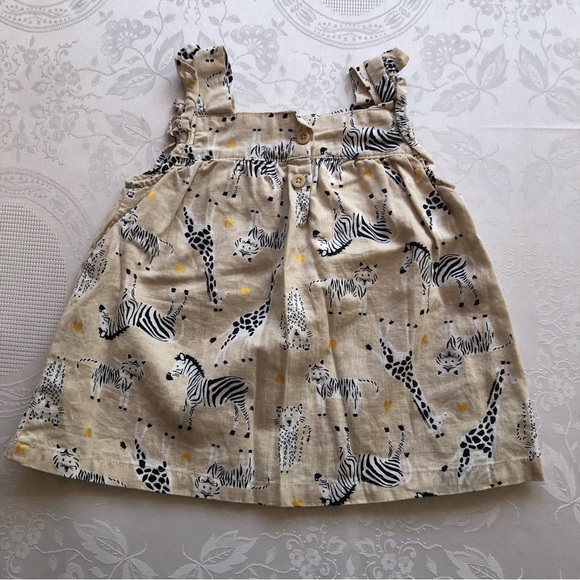 Koala kids Toddler Girls Size 3T Sleeveless Summer Dress Safari Animal Tan/Black - Picture 2 of 14